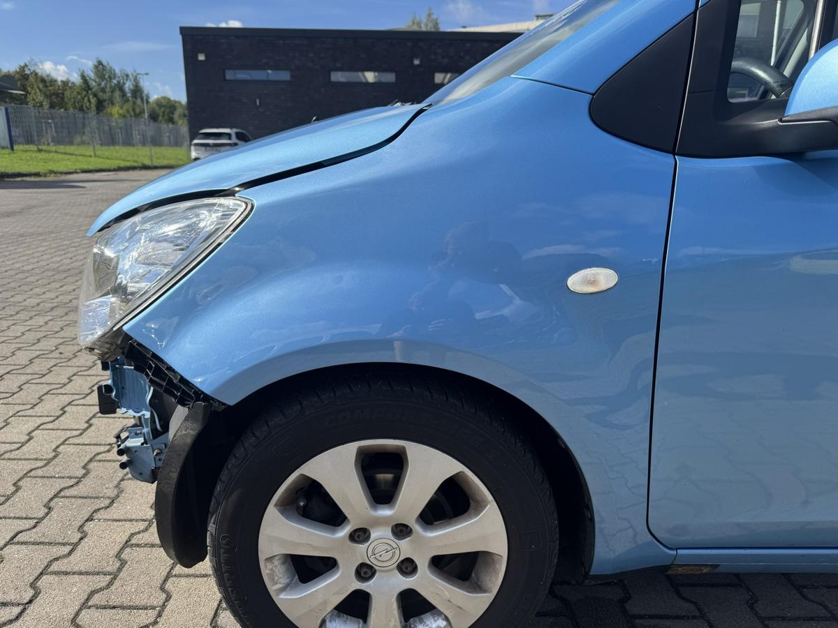 Opel Agila B original Kotfl&uuml;gel vorn links GBW Marokkoblau met Bj.2008
